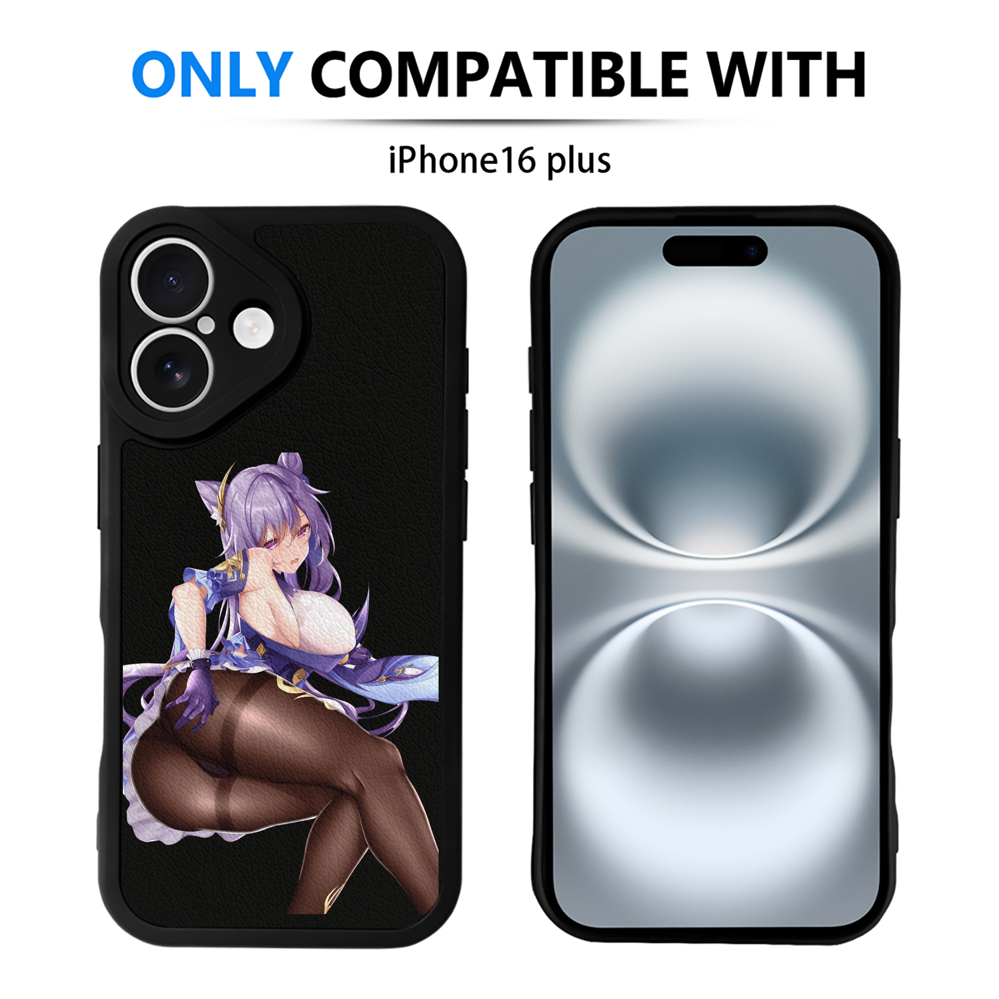 げんし神 刻晴 こくせい genshin Kokusei 【iPhone 16シリーズ対応】シリコンスマホケース（レザー調） 材質：シリコン